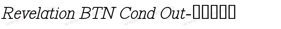 Revelation BTN Cond Out字体转换